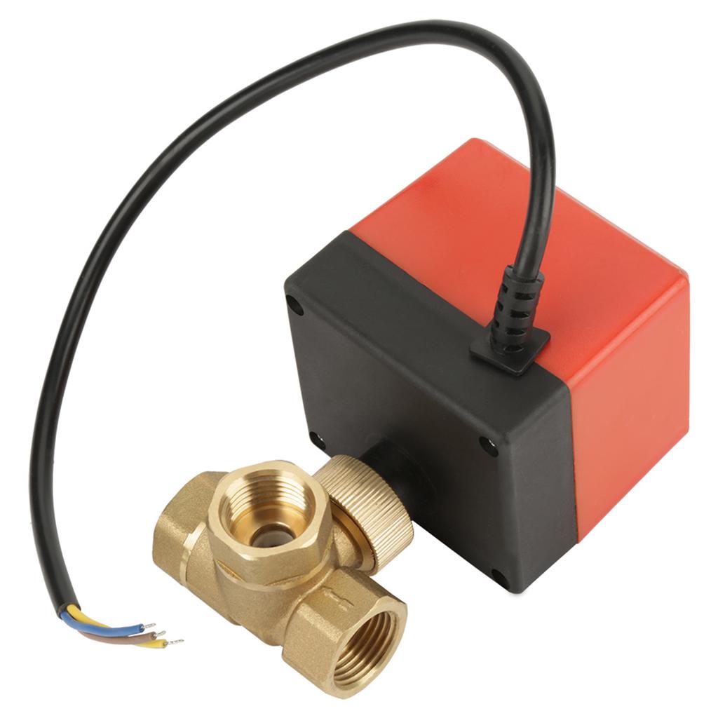 G12" DN15 латунный 3-ходовой 220 В переменного тока моторизованный шаровой электрический клапан для управления потоком