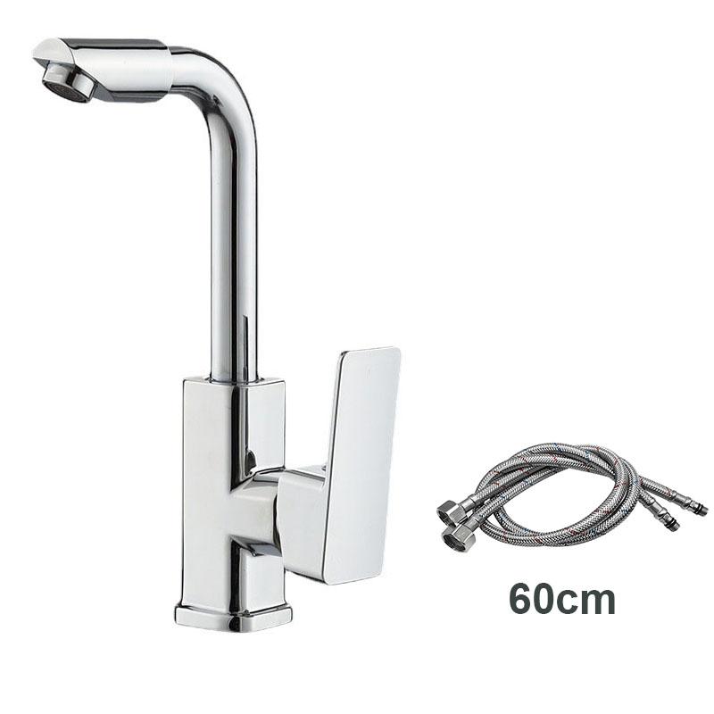 360° Faucet Rotation Bathroom Basin Faucet Brass Hot and Cold Water Mixer Tap with Filter Mouthwash Function