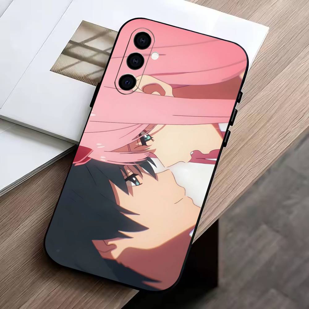 002-DARLING in the FRANXX Чехол для телефона Черный Силиконовый Мягкий Для Samsung Galaxy A73,A72,A71,A70,A53,A52,A51