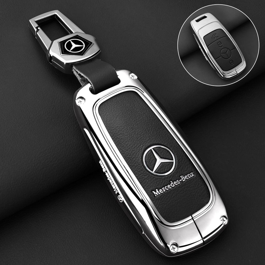 GLC GLB Zinc Alloy Leather Car Remote Key Case Cover For Mercedes Benz A C E S G Class GLC CLE CLA GLB GLS W177 W205 W213 W222