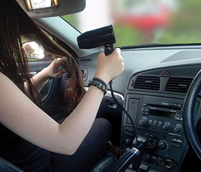 SUNNY Car hair dryer that can be used with a cigarette Compact for 12V Great for rainy swimming at the drying Convenient Can also defrost Car hair
