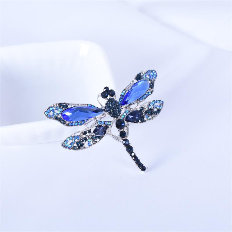 Vintage Brooch Brooch Big Dragonfly Brooch Silk Scarf Buckle Rhinestone Animal Brooch