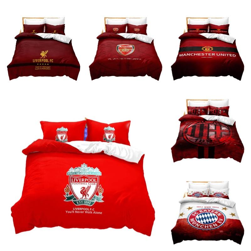 Роскошный 3D Комплект Постельного Белья с Цифровой Печатью для Футбольных Фанатов Оптовый Комплект Постельного Белья для Футбольных Энтузиастов