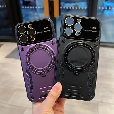Противоударный чехол Armor Ring Holder для iPhone 15 14 13 11 12 Pro Max для Magsafe Magnetic Cover для iPhone 15 14 Plus Funda