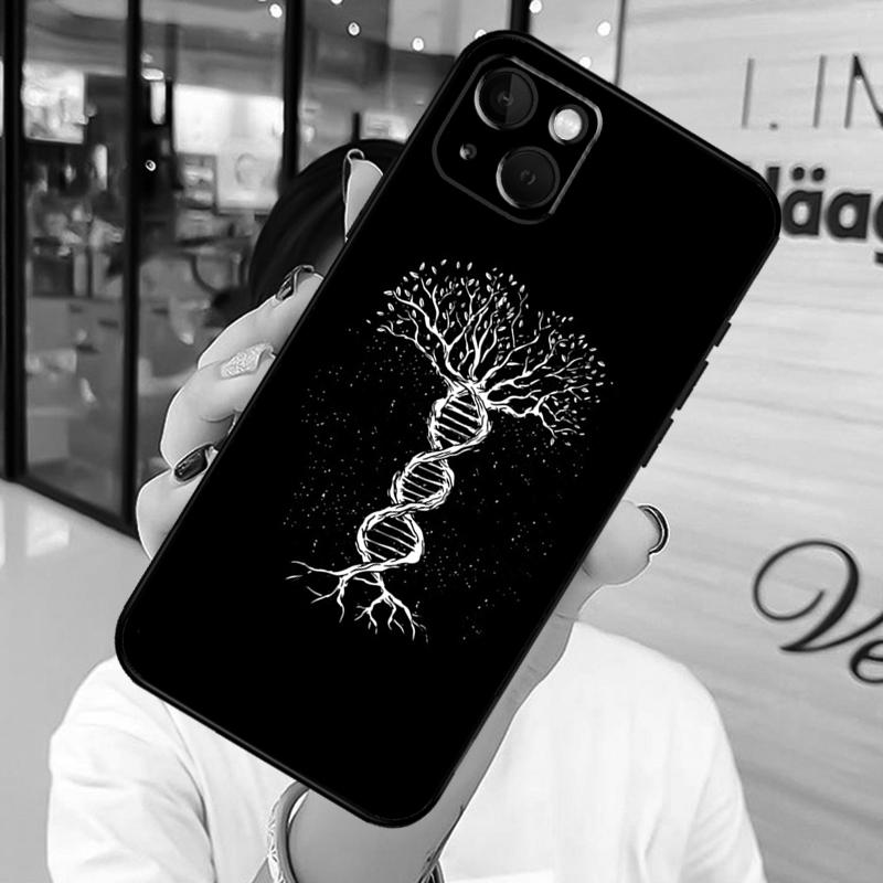Ретро Иллюстрация ДНК Наука Чехол для Телефона Для iPhone 13 12 Mini 11 14 15 16 Pro Max Plus X XS Max XR Защитный Корпус