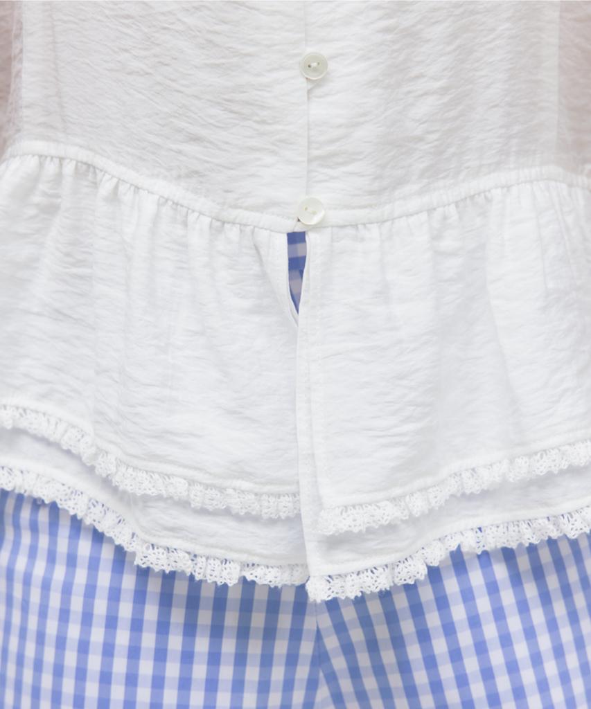 GBH APPAREL Frill Lace Sleeveless / White