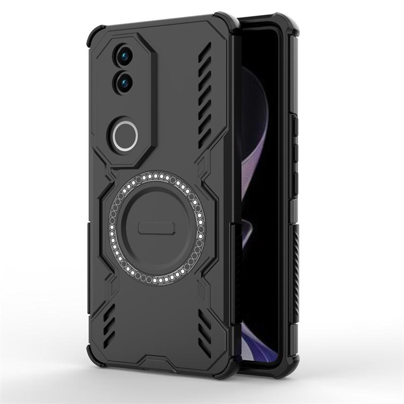 Ударопрочный бронированный чехол для Vivo V50 Магнитная адсорбция Беспроводная зарядка Back Cove Vivo V50 V50e Чехол для Vivo V50 Чехол 6,77 дюйма