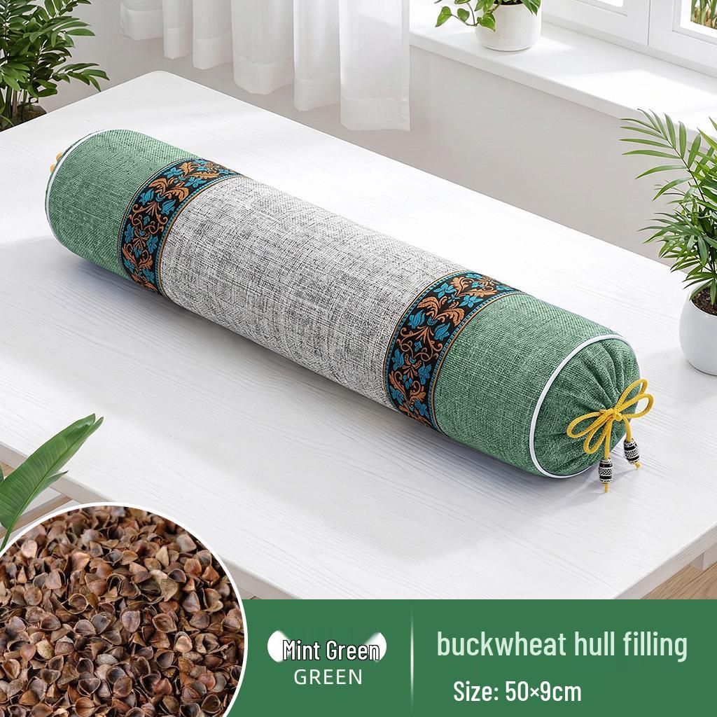 Mugwort & Buckwheat Herbal Neck Support Pillow for Traditional Chinese Medicine Therapy