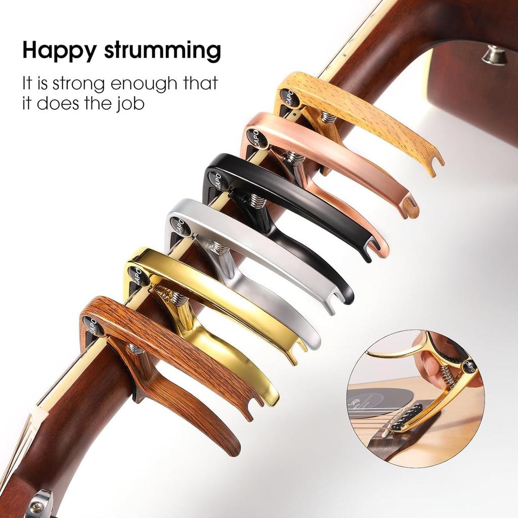 Эксклюзивный гитарный каподастр Tast One Touch Guitar Capo Акустическая гитара Электрогитара Capo Tast для электрогитары Фолк-гитара Укулеле Цинковый сплав [Amazon