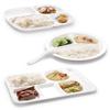 AVADEN Round Melamine Divided Dinner Plate Set