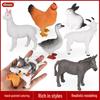 Набор животных-игрушек для детей: Альпака, Коза, Петух, Курица, Гусь, Кролик, Осел - Мини-модели