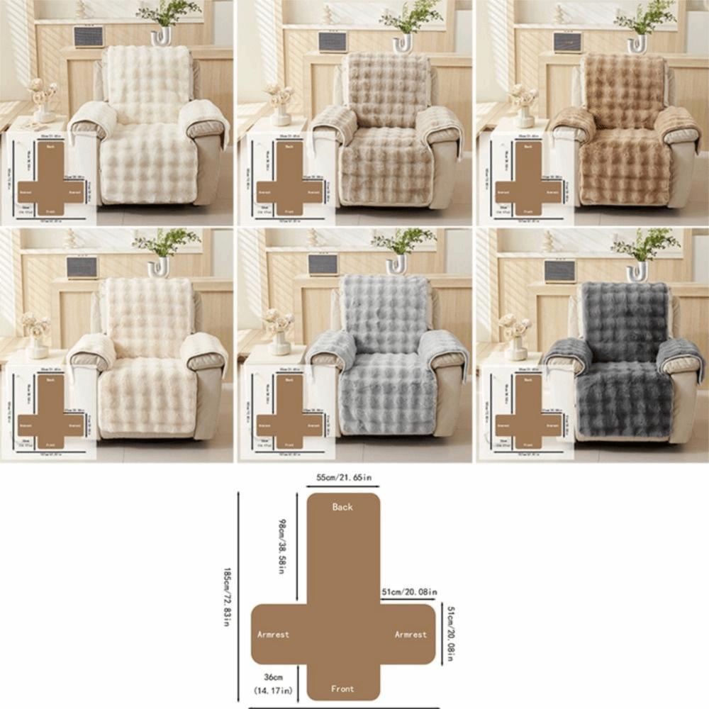 Integrated Plush Single Recliner Sofa Cover Wear-resistant Sofa Mat Massage Chair Pad Office
