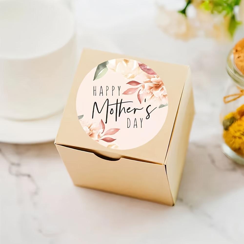 60Pcs Happy Mother's Day Round Stickers Elegant Flower Tags Stickers Greeting Cards Gifts Mother's Day Theme Stickers