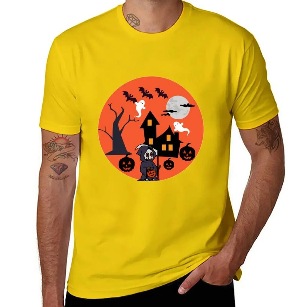 fall, Halloween, funny, cute,gift,ghost, bat T-Shirt summer tops aesthetic clothes mens t shirt