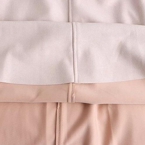 Осенне-зимняя ретро женская замшевая юбка с высокой талией, прилегающего кроя, женская юбка миди А-силуэта, расклешенная юбка