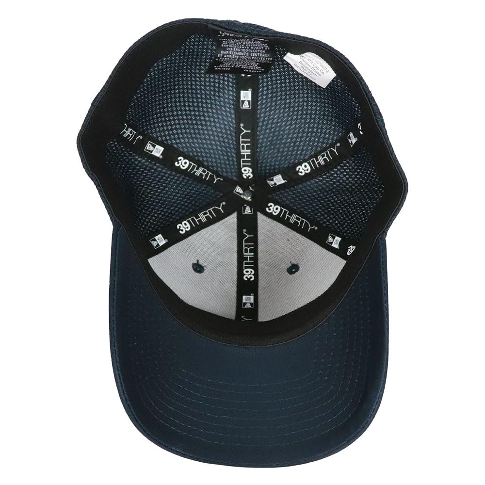 Кепка NEW ERA Mesh NewEra NE1020 Обычная бейсболка Бейсболка 39THIRTY Эластичная резиновая 6-панельная кепка Trucker Deep Navy Темно-синяя мужская женская M/L