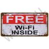 Винтажная жестяная табличка Toile Smile Welcome WIFI D Ретро Металлическая художественная пластина для декора стены магазина Туалеты Дорожный указатель