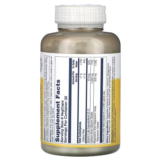 Cal-Mag Citrate With Vitamin D-2, 2:1 Ratio, 180 Vegcaps