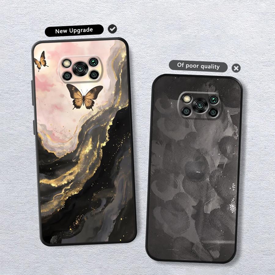 Чехол для Xiaomi Poco F8 M3 M4 M7 Pro X3 X4 X5 X7 Pro C71 C75 C50 C61 M5 F1 F3 Funda Чехол для телефона Мраморный Цветок