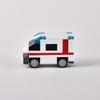 White Ambulance Building Block Hospital Car Model Assembly Toy Compatible Small Particle Set