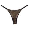 White Fang Leopard Print Sexy for TZ102 Print Size T-Back Underwear, Panties, Lingerie, G-String, Women, (Leopard Coffee, L)
