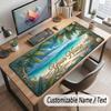 Octopus Sea Life Theme Customized Mouse Pad Personalized Print Name Text Desk Mat For Home Office Table Decor