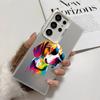 Cute Cat and Dog Phone Case For Samsung Galaxy S25 Edge S24 S23 S22 S21 S20 Ultra Funda Silicone Silver Cover