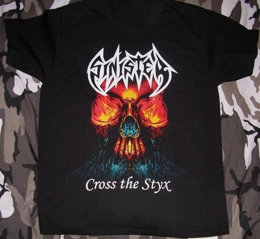 Vtg Sinister Band Cross The Styx Cotton Black All Size Unisex Shirt