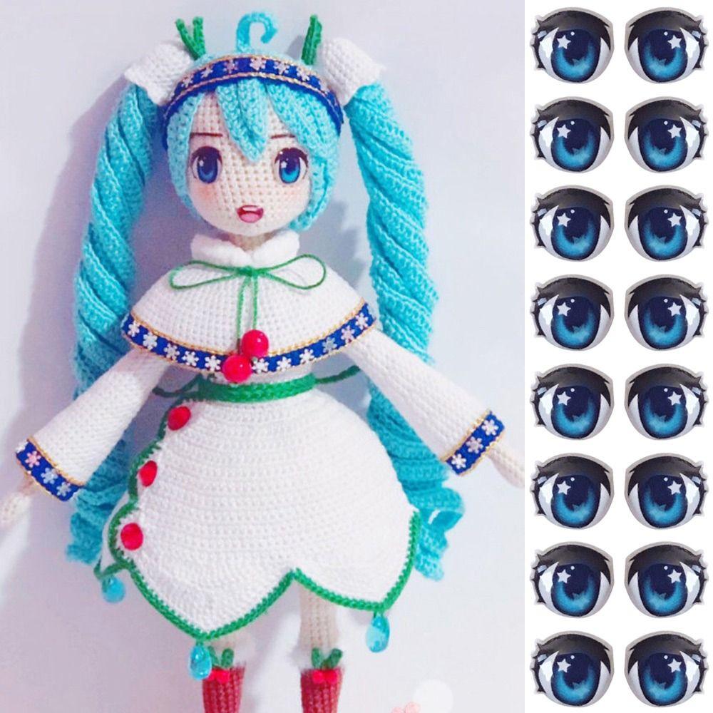 Кролик Мультяшные Глаза Наклейки Хрусталь Стекло Лицо Орган Пастер Несколько стилей Аниме Фигурка Кукла