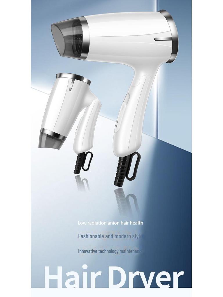 Мощный складной фен с режимами горячего и холодного воздуха — идеально подходит для дома, салона красоты, общежития, отеля, 110 В.