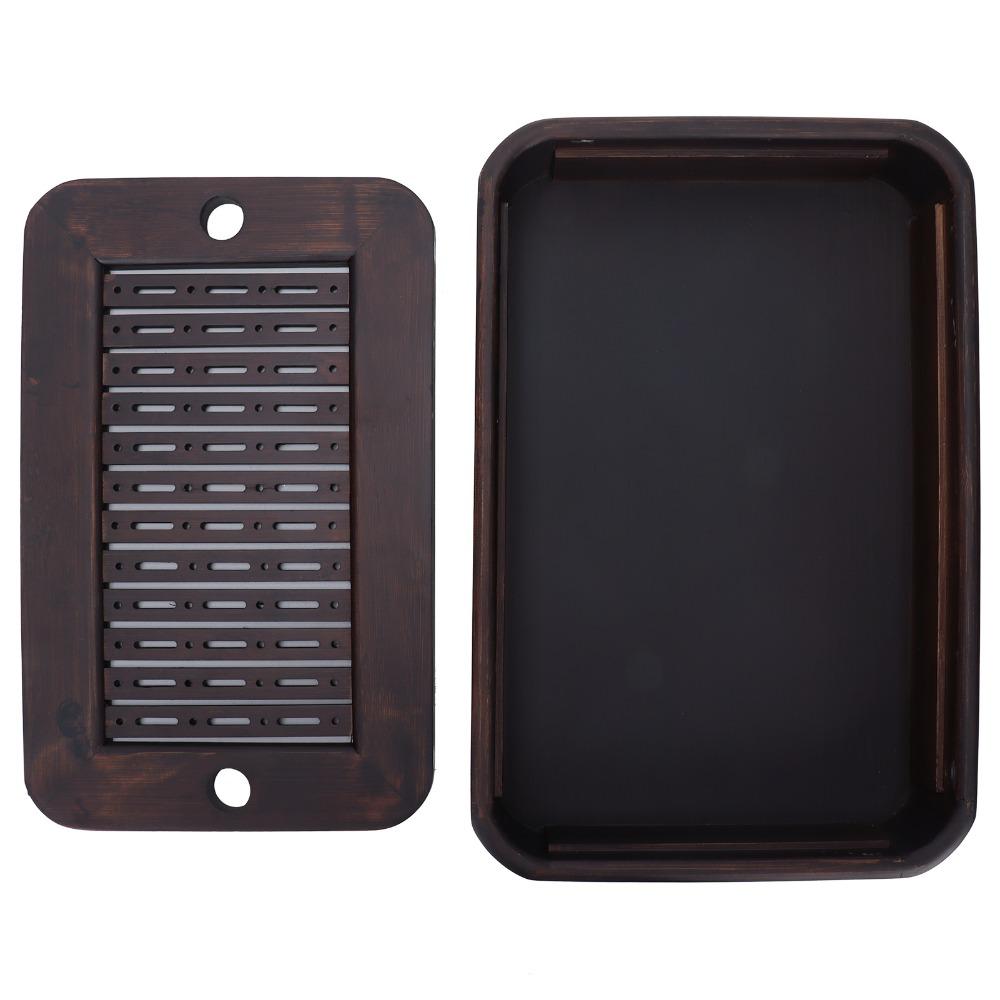 Wood Material Storage Tea Board Rectangular Shape Tea Accessory Tray Bamboo Tea Tray Household Use