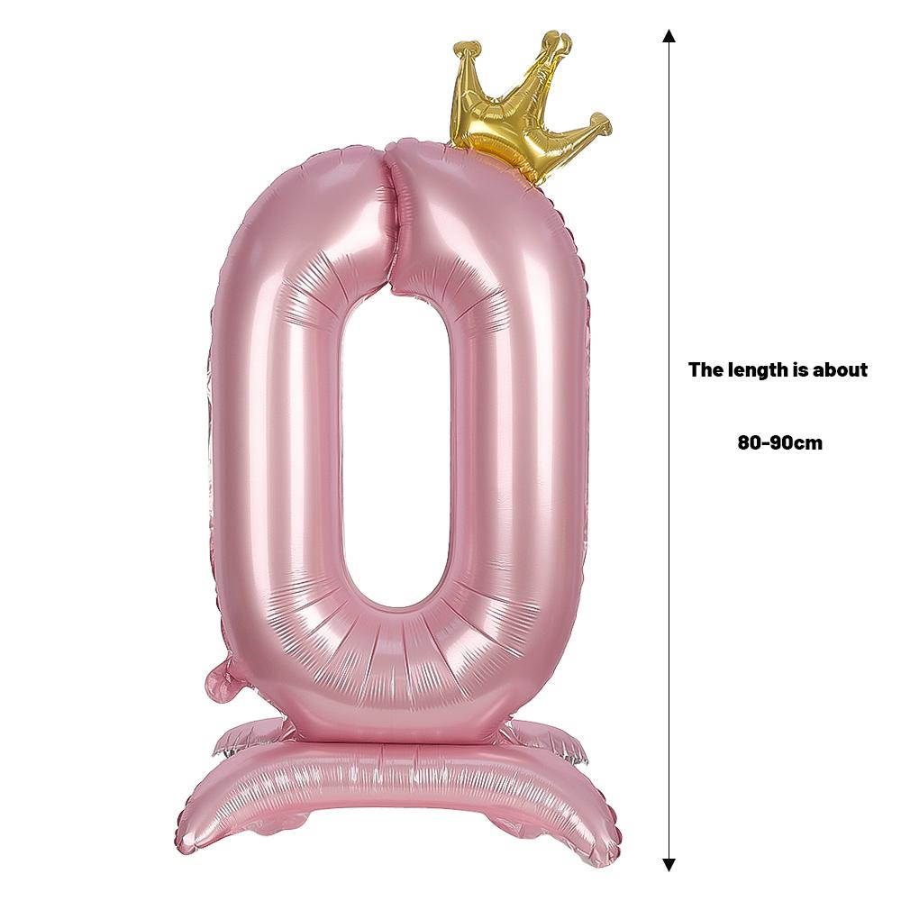 42-дюймовый декоративный розовый алюминиевый фольгированный цифровой воздушный шар с цифрой для украшения дня рождения, принадлежности для девочек на день рождения