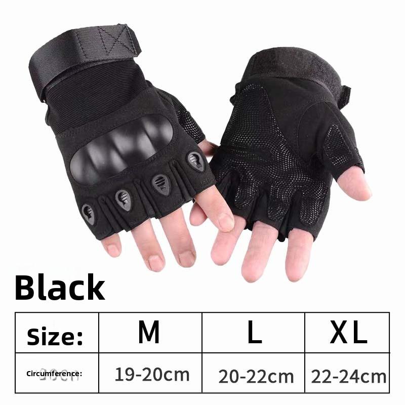 Motorcycle Gloves Men And Women Outdoor Half Finger Protective Sports Training Outdoor Cycling Winter Gloves