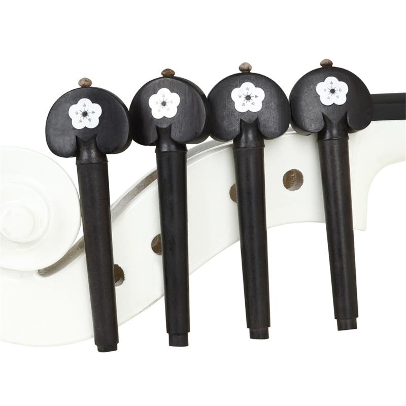 4Pcs Ebony Wood Cello Tuning Peg Tuner Cello Pegs Cello Shaft Handle Musical Intruments Parts & Accessories Enduring
