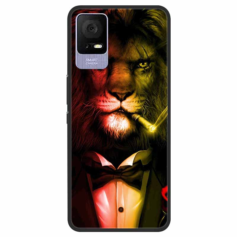 For TCL 405 / 406 / 408 / T506 Case Flower Marble Black Bumper Soft TPU Silicone Cover for TCL 408 405 Phone Cases Lovely Capas