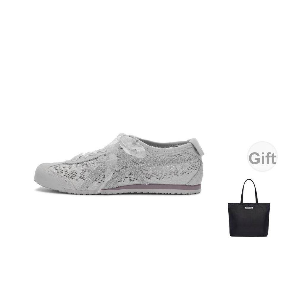 ONITSUKA TIGER Mexico 66 Тканевые Модные Универсальные Нескользящие Повседневные Кроссовки Унисекс Легко-Серые 1183C563-020