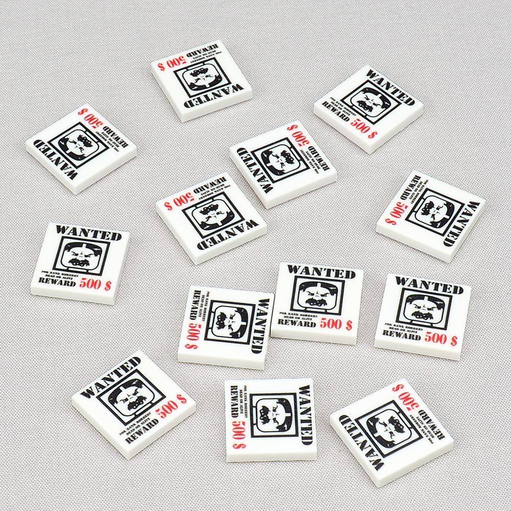 MOC 10 ШТ. 3068 Печатный плакат «Разыскивается» Аватар Строительные блоки Узорная настенная декорация Совместимые аксессуары Игрушка Подарки для детей