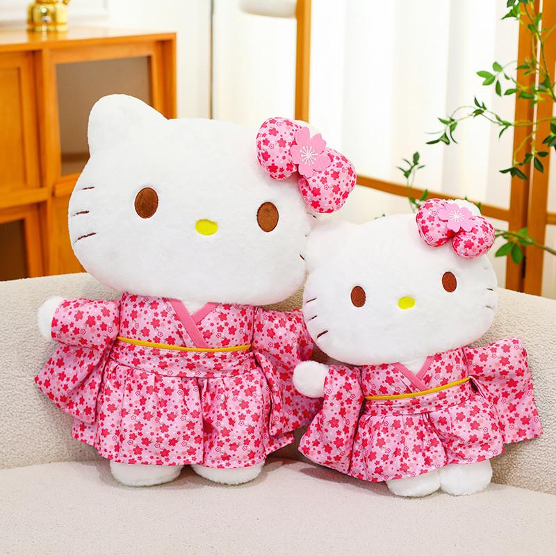 Плюшевая игрушка Sanrio Hello Kitty в кимоно с сакурой для коллекционеров и в подарок