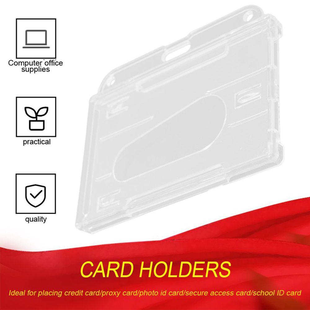 Light Weight 10Pcs Plastic Transparent ID Card Pass Badge Case Cover Card Holder Enclosed Oyster