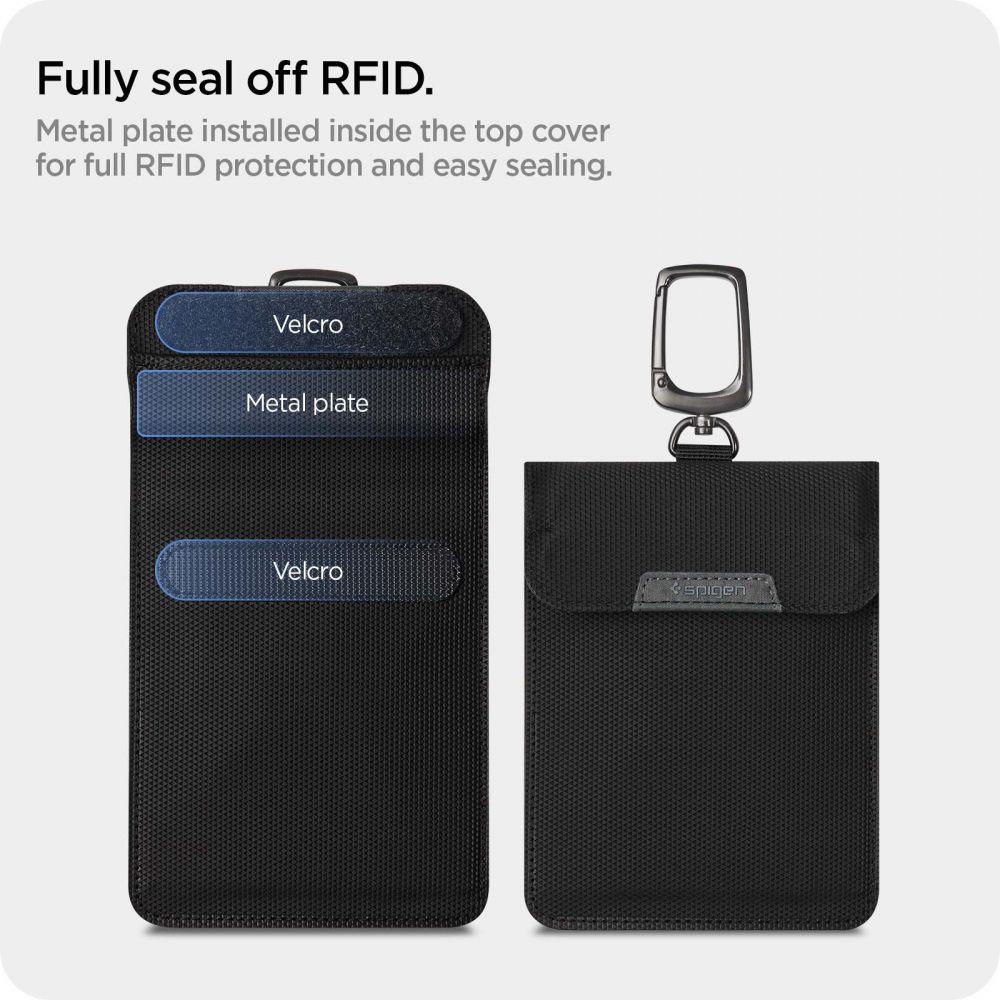 Antykradzieżowe etui na kluczyki blokujące sygnał Keyless RFID - czarne
