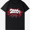 Винтажная стираная хлопковая футболка 2000-х Baby Ретро Эстетика Y2K Графическая повседневная футболка