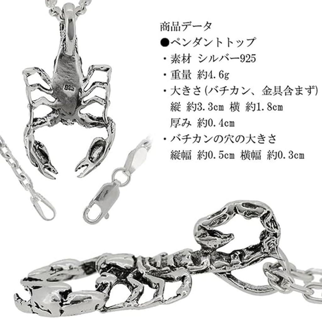 Gin No Real Scorpion Sterling Silver 925 Pendant Top Scorpion Rock [Shinjuku Kura] (No Chain) Men's