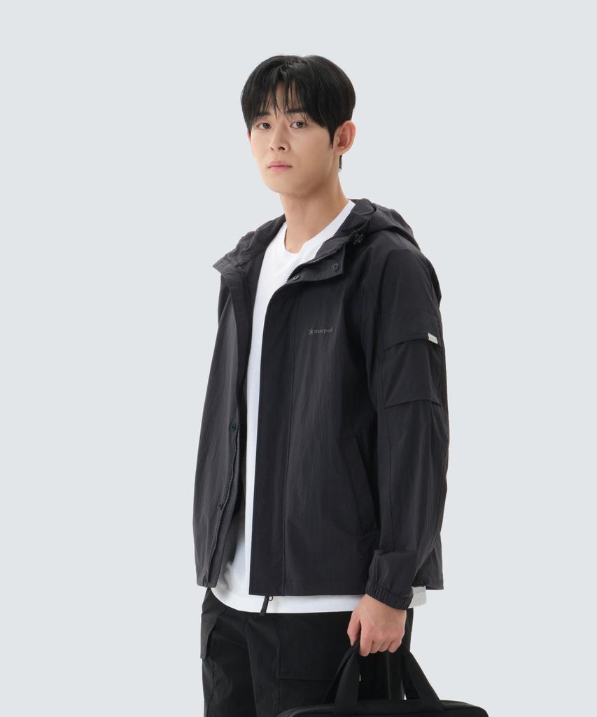 Ветровка Snowpeak Apparel Root с карманом на рукаве (S26Mmrwb62) Темно-синий