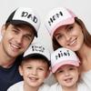 Кепка бейсболка с принтом DAD MOM MINI Семейная Кепки бейсболки из стираного хлопка и сетки Для мамы папы детей