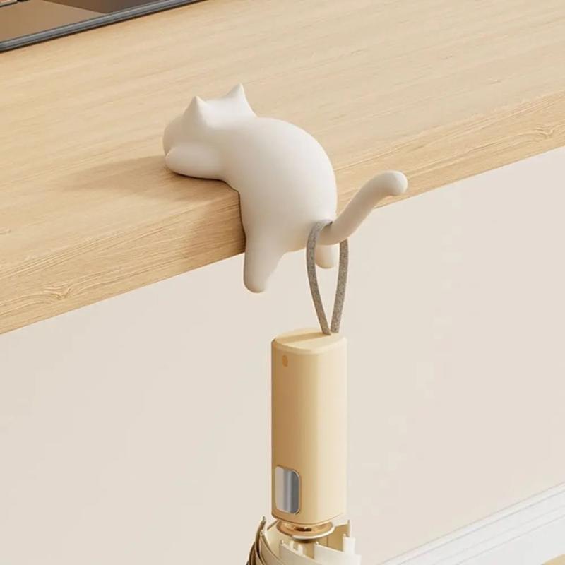 Cute Portable Cat Bag Hook Hanger Table Hook Handbag Backpack Travel Bag Organizer Holder Home Office Decor Desk Side Hooks