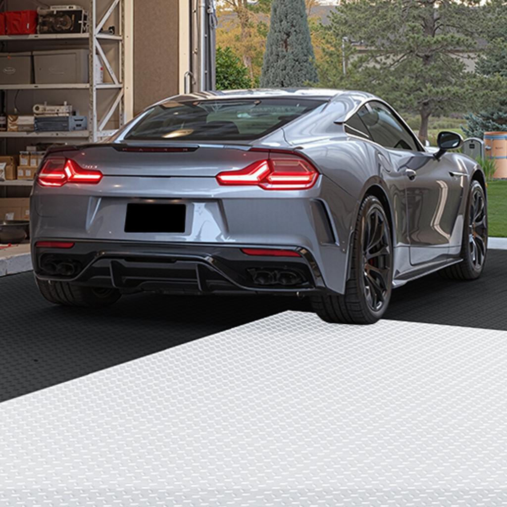 VEVOR Garage Floor Tiles Interlocking, 16 Pack 513 x 513 x 5 mm Interlocking Modular Garage Flooring Tiles
