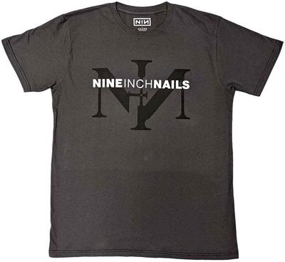 Мужская футболка с иконкой и логотипом Nine Inch Nails, угольно-серая