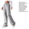 Women Cargo Pants Elastic Waist Wide Leg Solid Color Trousers Casual Joggers Sweatpants with Side Flap