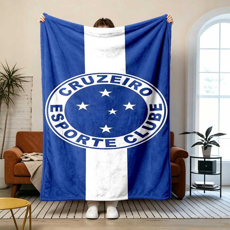 Cruzeiro Esporte Clube Soft and comfortable flannel Suitable for sofas living rooms outdoor camping travel and also makes a great anniversary gift