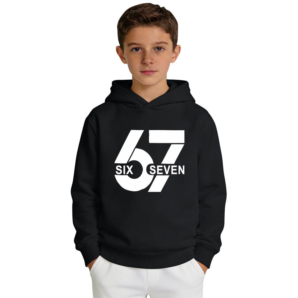 Свитшот с капюшоном с принтом для мальчиков, повседневный спортивный комфортный свитшот с длинными рукавами